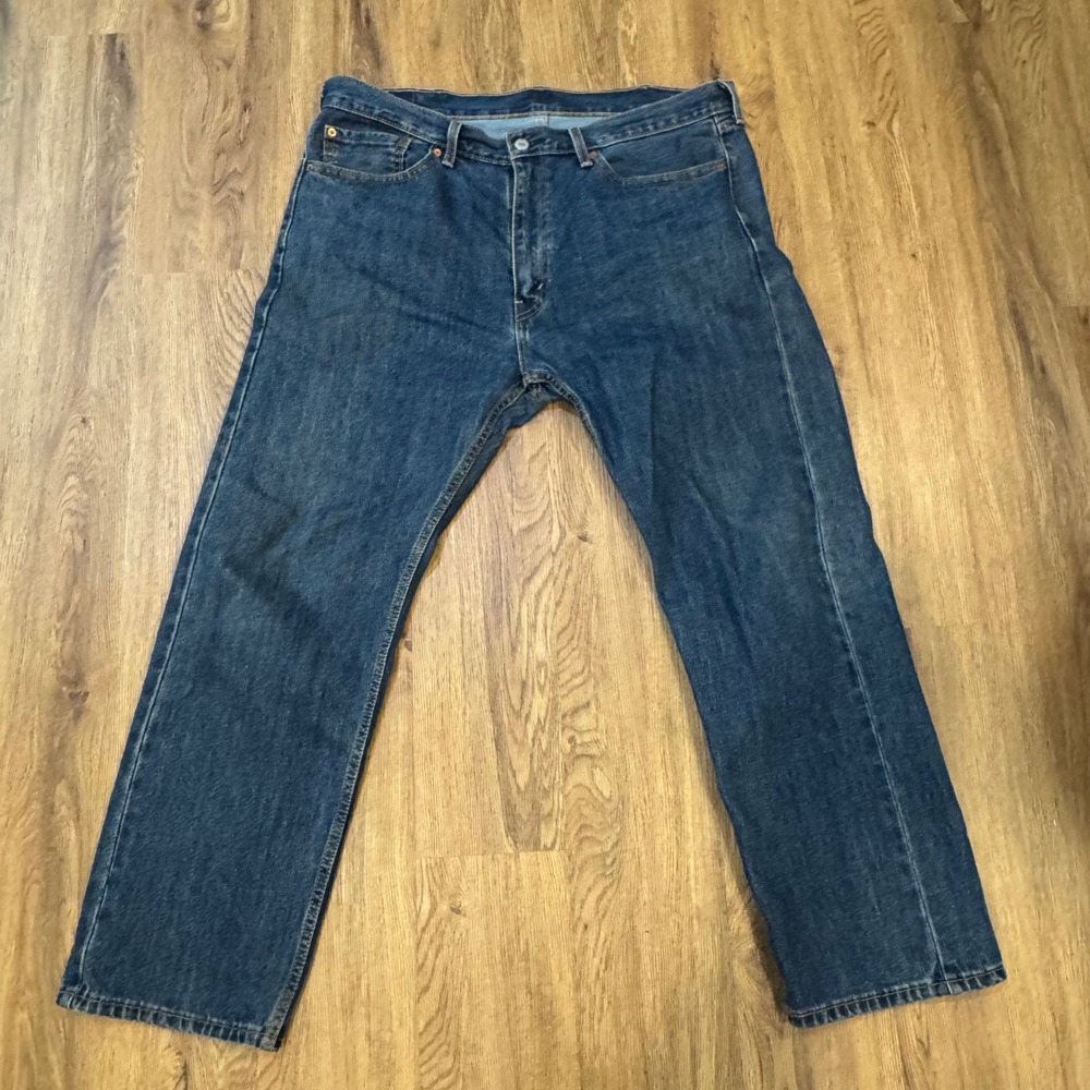 Levis 505 Regular Fit Straight Leg Mens Jeans Medium Wash Blue 38x29 00505-4886